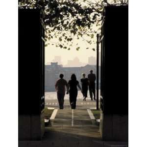  Two Couples on Canary Riverside Walk Alongside River Thames, Canary 