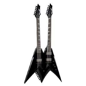  Dean Guitars V Dave Mustaine Double Neck   CBK with Case 