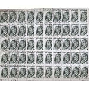 Dean Acheson Statesman Full Sheet 50 x 29 cent US Postage Stamp Scot 