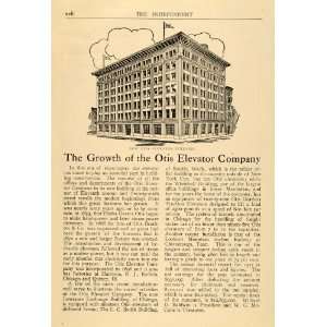  1912 Ad New Otis Elevator Building Elisha Graves Otis 