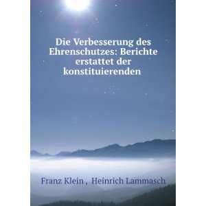   konstituierenden . Heinrich Lammasch Franz Klein   Books