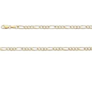  ITALY 14K GOLD CHAINS REGULAR   FIGARO 100   Width 4.0mm 