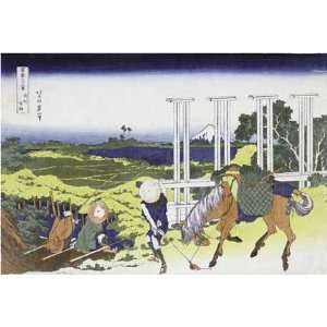  Senju In Musashi Province by Hokusai. Size 10.00 X 6.75 