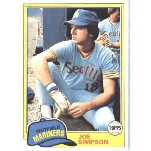  1981 Topps # 116 Joe Simpson Seattle Mariners Baseball 