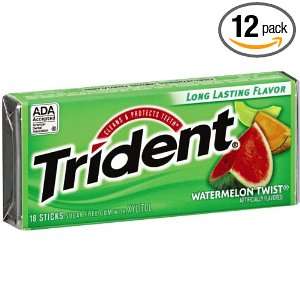 Trident Watermelon Twist Sugarless Gum, 18 Piece Value Pack (Pack of 