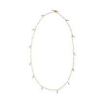 Cathy Waterman Gold & Diamond Fringe Tiny Lacy Chain Necklace