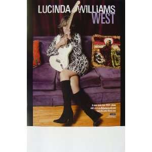  Lucinda Williams   West   Poster   Guitar   New   Rare 