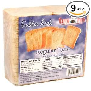 Marco Polo Regular Rusk Toast, 7.76 Ounce (Pack of 9)