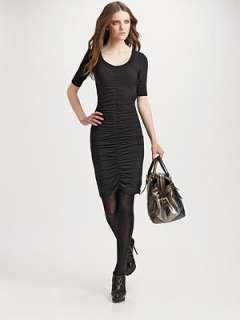 Burberry London   Ruched Jersey Dress    