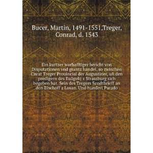   hundert Parado Martin, 1491 1551,Treger, Conrad, d. 1543 Bucer Books