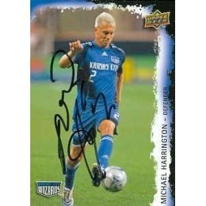  Michael Harrington Autographed/Hand Signed Soccer trading 