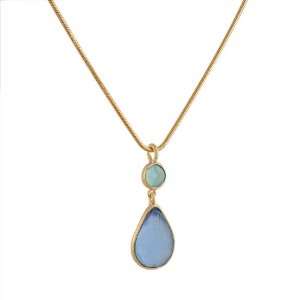  Michael Vincent Michaud  Blue and Green Teardrop Necklace 