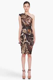 Lanvin Single Shoulder Snake Print Dress for women  