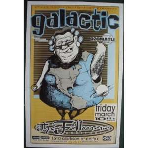  Galactic Fillmore Denver Concert Poster 2000 RARE