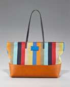 Fendi Striped Zucca Tote   