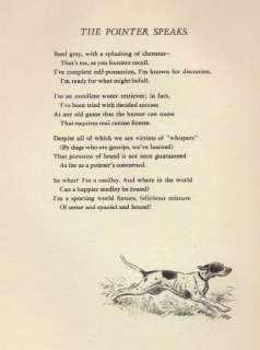 Pointer Illustration and Poem   1947 M. Dennis  