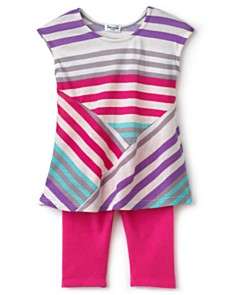 Splendid Littles Infant Girls Tropical Asymmetrical Stripe Top 