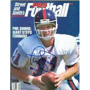 Phil Simms autographed Street & Smith Yearbook (New York Giants 