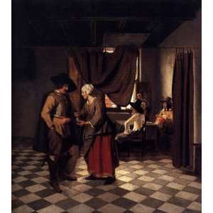 Hand Made Oil Reproduction   Pieter de Hooch   24 x 26 inches   Paying 