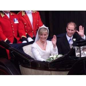 Prince Edward and His Bride Sophie Rhys Jones at Wedding in St George 