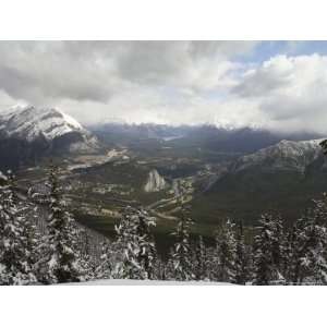  The City of Banff is Seen from Sulphur Mountain Stretched 
