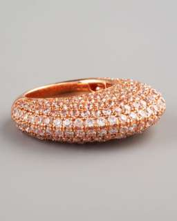 Pave Crystal Dome Ring, Rose Golden (CUSP Most Loved)