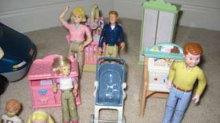Fisher Price Loving Family Dollhouse People, Van, Furniture 