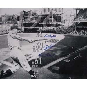Roger Maris 16x20 Collage   Signed by 3 Pitchers   Autographed MLB 