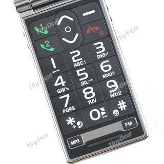   SIM SOS Large Big Keyboard Flip Black Mobile Cell Phone P05 LR1  