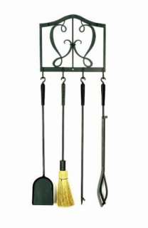 pc Wall Mounted Cypher Fireplace Tool Set   Graphite  