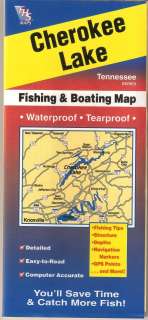 HOT SPOT FISHING MAPS   CHEROKEE LAKE TN 071365208509  