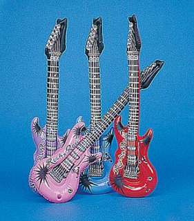  music party favors set of 12 inflatable guitars each guitar is done in