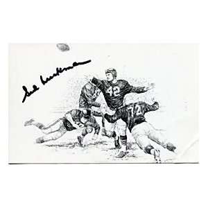 Sid Luckman Autographed / Signed Postcard