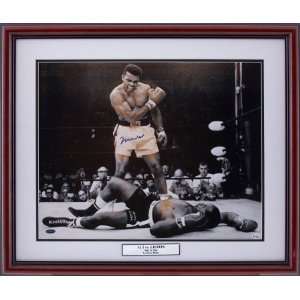  Muhamad Ali SIGNED Sonny Liston Framed 16x20 STEINER 