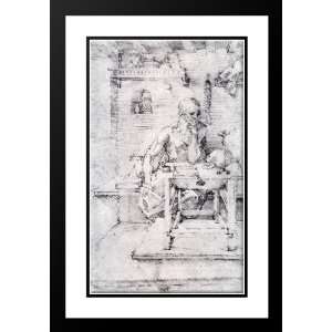 St. Jerome In His Study (Without Cardinals Robes) 20x23 Framed and 