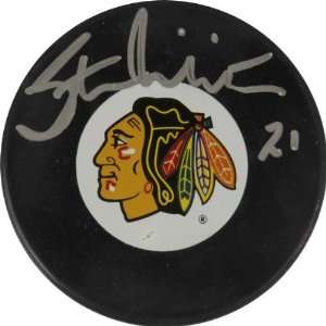 Stan Mikita Chicago Blackhawks Autographed Logo Hockey Puck