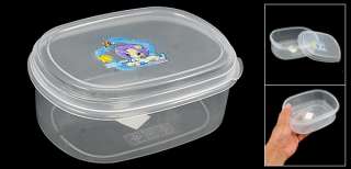 Cartoon Girl Clear White Plastic Food Storage Container  