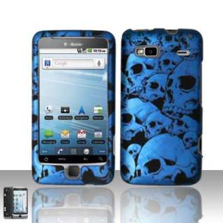 New HTC Vision (T Mobile G2) Phone Blue Skulls Texture Snap On Hard 