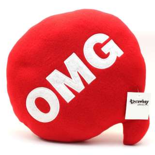 NEW Throwboy OMG Chat Pillow   Red Cushion  