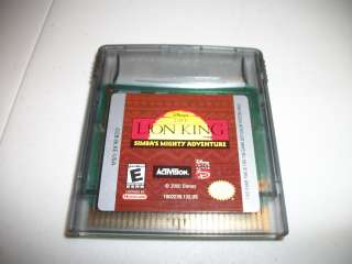   Simbas Mighty Adventure video game (Nintendo Game Boy Color)  