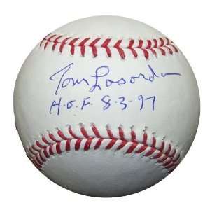Tommy Lasorda Autographed Baseball w/ HOF 97 Insc.