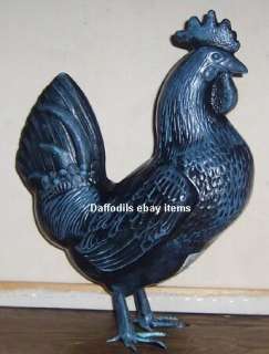 UNION GARDEN BLUE ROOSTER OUTDOOR BLOWMOLD PLASTIC YARD  