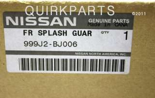 1998 2000 Nissan Frontier Front Splash Guards GENUINE OE  