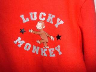 brand new size small curious george zip hoodie lucky monkey the fabric 