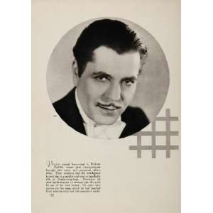  1933 Warner Baxter Fox Silent Film Movies Actor Print The 