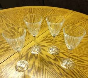   Crystal Clear Glass Cassandra Wine Glasses Goblets In Great Condition