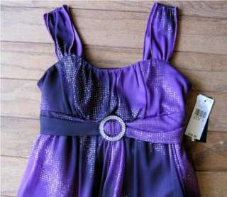 Girls Purple Dress Glitter by IZ Amy Beyer Size 8 16 043849491608 