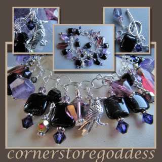 Cornerstoregoddess Poe Quoth the Raven Bracelet  