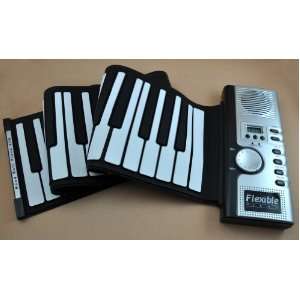  Portable Digital 61 Keys roll up Piano Flexible Piano Soft Keyboard 
