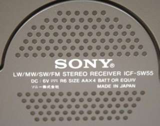 Sony ICF SW55 Shortwave Receiver (1193S1)  